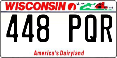 WI license plate 448PQR