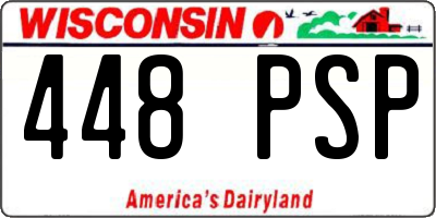 WI license plate 448PSP