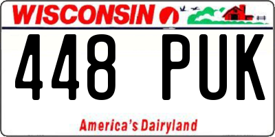 WI license plate 448PUK