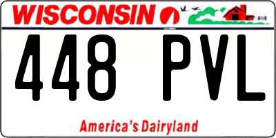 WI license plate 448PVL