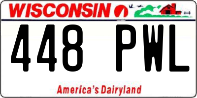 WI license plate 448PWL