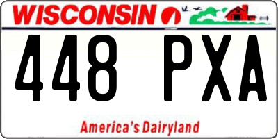WI license plate 448PXA
