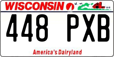 WI license plate 448PXB