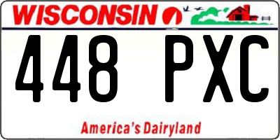 WI license plate 448PXC