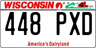 WI license plate 448PXD