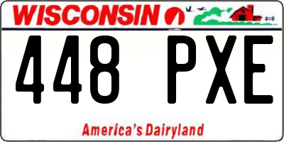 WI license plate 448PXE
