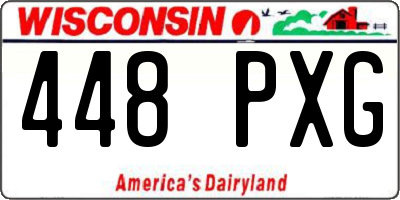 WI license plate 448PXG