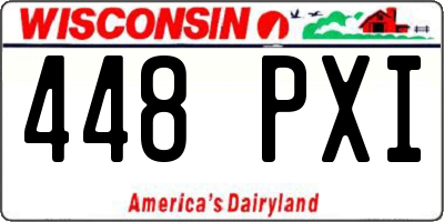 WI license plate 448PXI