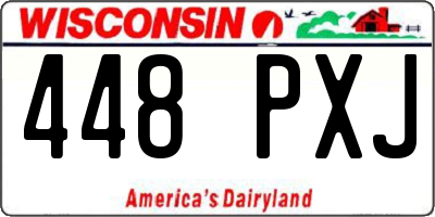 WI license plate 448PXJ