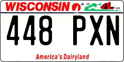 WI license plate 448PXN