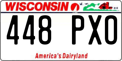 WI license plate 448PXO