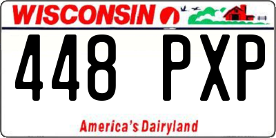 WI license plate 448PXP