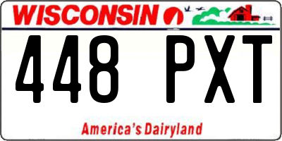 WI license plate 448PXT