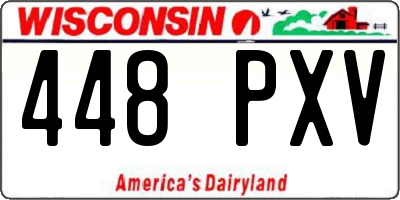 WI license plate 448PXV
