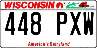 WI license plate 448PXW
