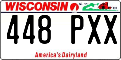 WI license plate 448PXX