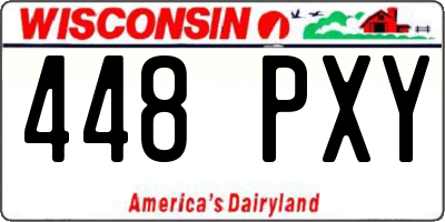 WI license plate 448PXY