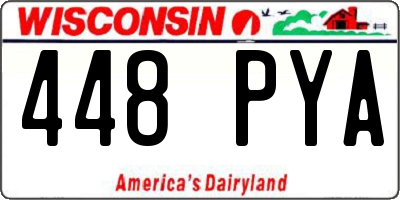 WI license plate 448PYA