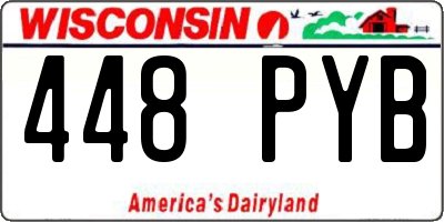 WI license plate 448PYB