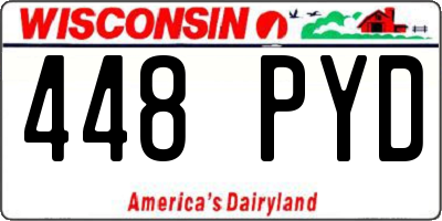 WI license plate 448PYD