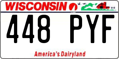 WI license plate 448PYF