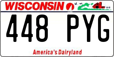 WI license plate 448PYG