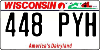 WI license plate 448PYH