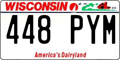 WI license plate 448PYM