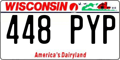 WI license plate 448PYP