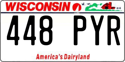 WI license plate 448PYR