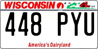 WI license plate 448PYU