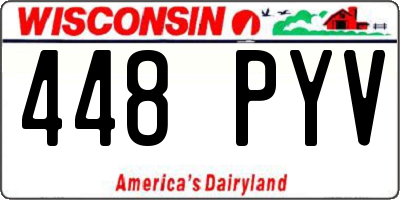 WI license plate 448PYV