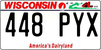 WI license plate 448PYX