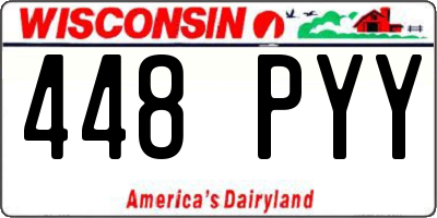 WI license plate 448PYY