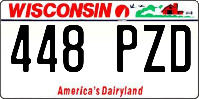 WI license plate 448PZD