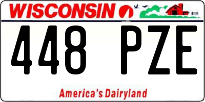WI license plate 448PZE
