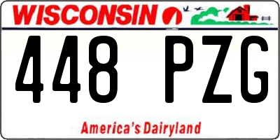 WI license plate 448PZG