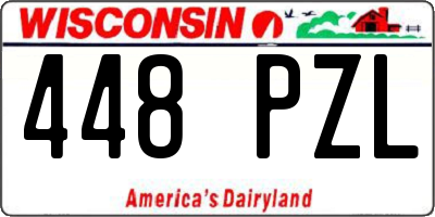 WI license plate 448PZL
