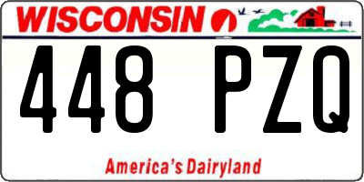 WI license plate 448PZQ