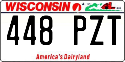 WI license plate 448PZT
