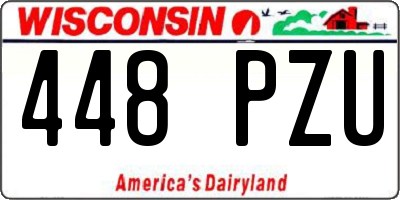 WI license plate 448PZU