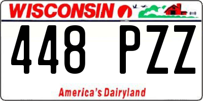 WI license plate 448PZZ