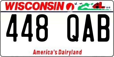 WI license plate 448QAB