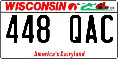 WI license plate 448QAC