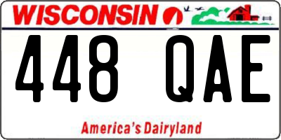 WI license plate 448QAE