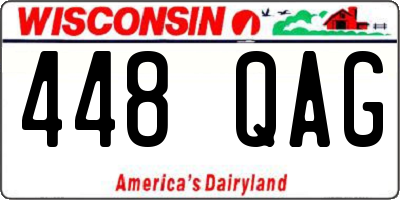 WI license plate 448QAG