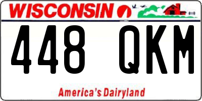 WI license plate 448QKM