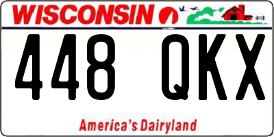 WI license plate 448QKX
