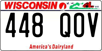 WI license plate 448QOV