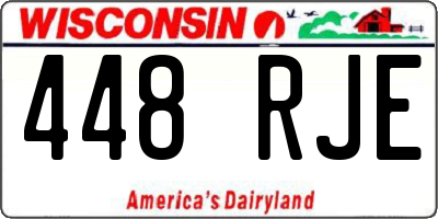 WI license plate 448RJE